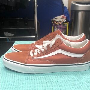 Vans Men's Auburn and White Sneakers